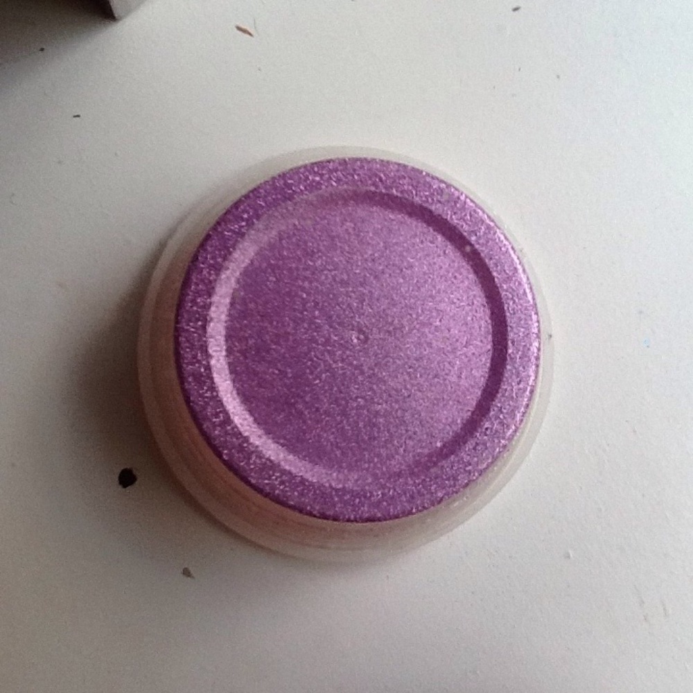 Clear slime with purple glitter